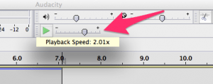 Audacity playback speed