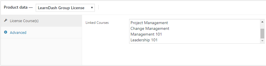 Group License Course Selection