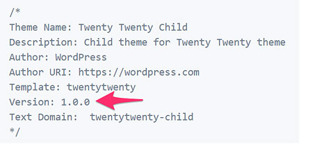 WordPress Twenty Twenty child theme header