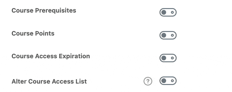 LearnDash Course Access Settings