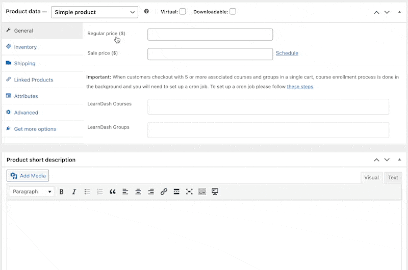 WooCommerce Subscription Product Settings