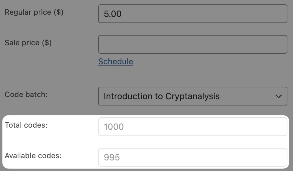 How to Create & Sell LearnDash & WooCommerce Promo Codes 16 — Introduction to Cryptanalysis Available Codes