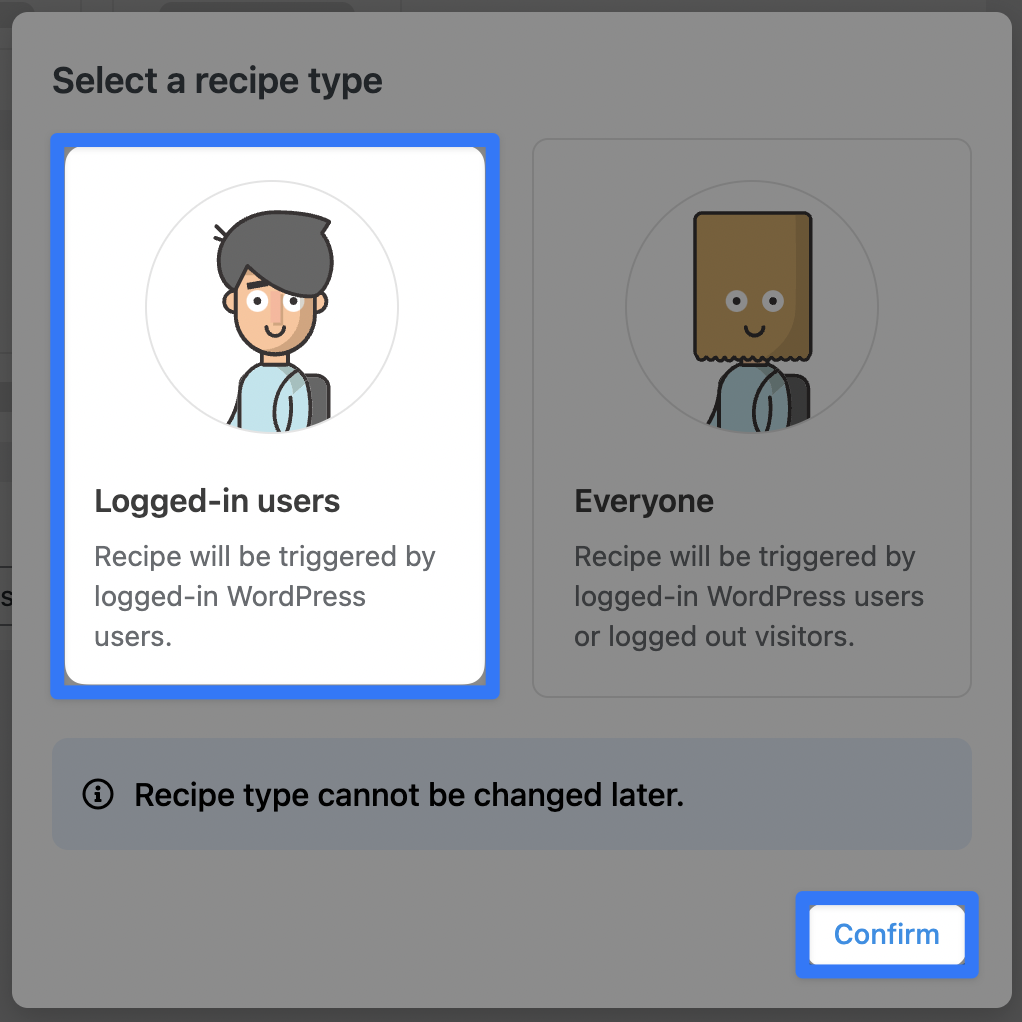 How to Create & Sell LearnDash & WooCommerce Promo Codes 24 — Automator Recipe Type Selector Logged-in users
