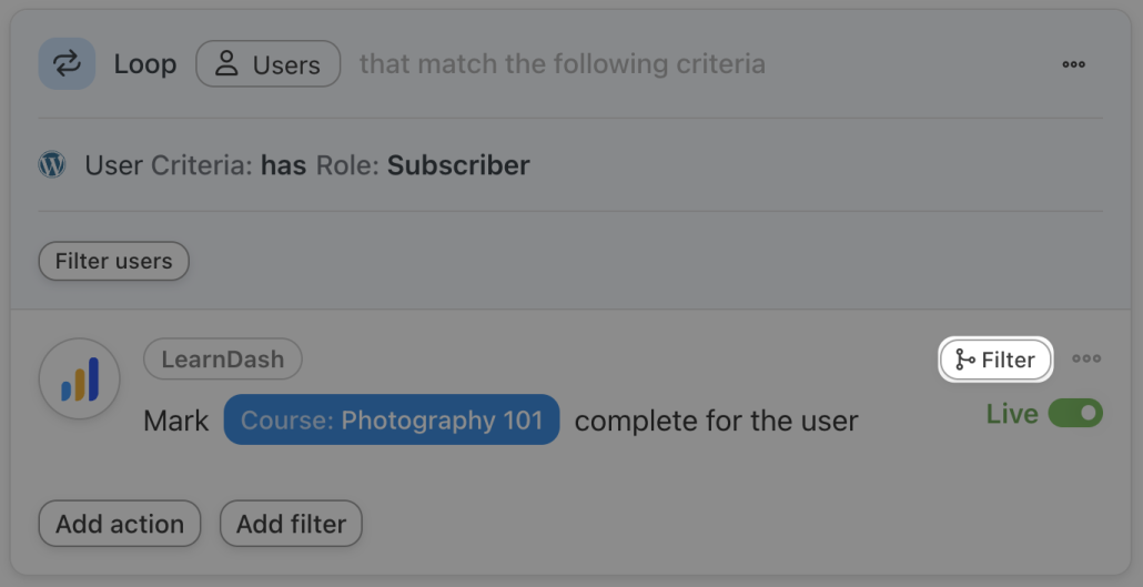 user-loop-learndash-action-mark-course-complete-filter